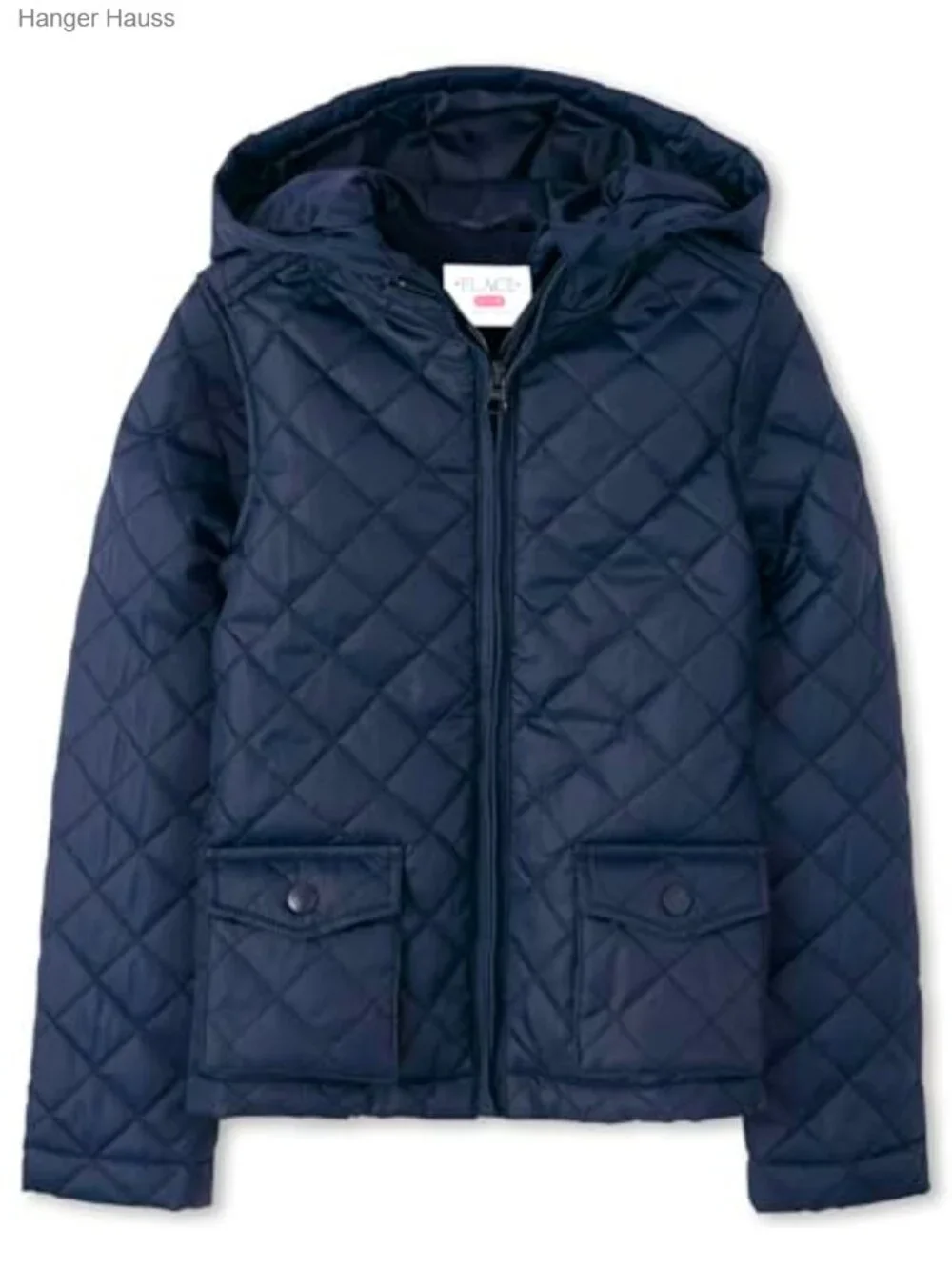 Girls Zip Up Quilted Hooded Jacket - Water Resistant Insulated Puffer